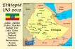Landkaart Ethiopië