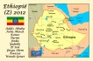 Landkaart Ethiopië